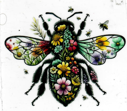 #83 3.5 inch decal "Flower Bee"