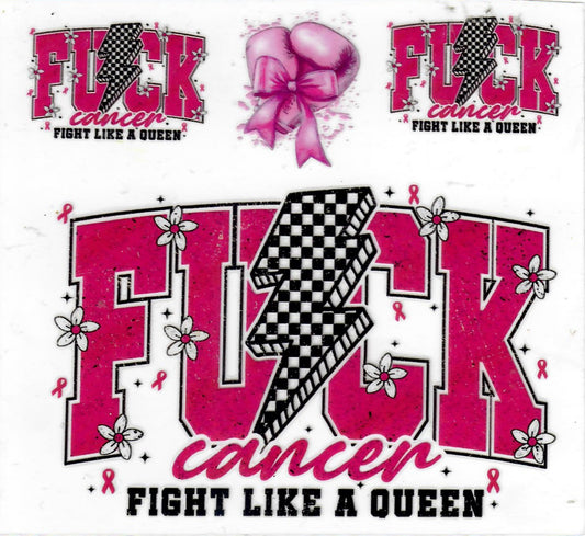 #84 3.5 inch decal "Fuck Cancer"