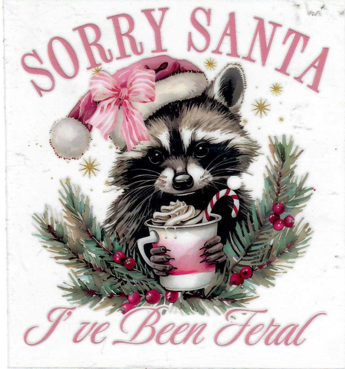 #94 3.5 nch decal "Sorry Santa Ive been feral"